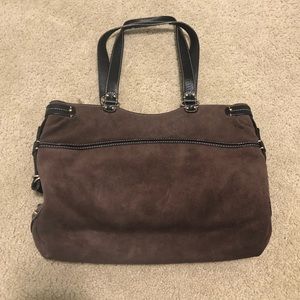 Brown suede purse